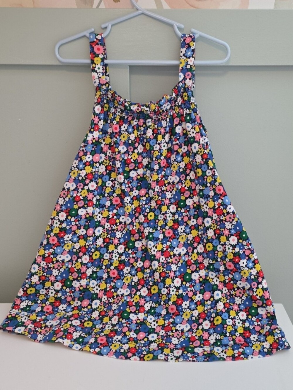 Mini boden floral 4/5 4t 5t dress w/ built in shorts back to school pre-k Kinder